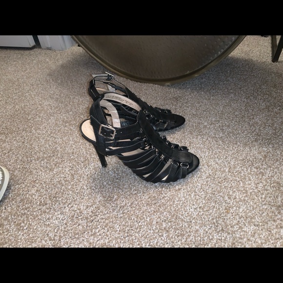 Guess leather caged high heeled gladiator sandals - Picture 4 of 6